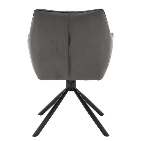 Drehbarer Armlehnenstuhl Solin - Microfaser / Strukturstoff - Graphit - Image 5