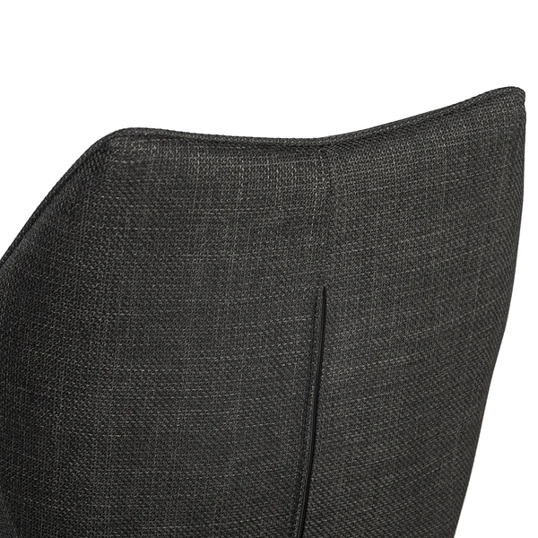 Drehbarer Armlehnenstuhl Solin - Webstoff / Eisen - Anthrazit / Schwarz - Anthrazit - Image 15