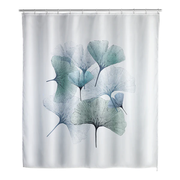 Duschvorhang Ginkgo - Polyester - Mehrfarbig