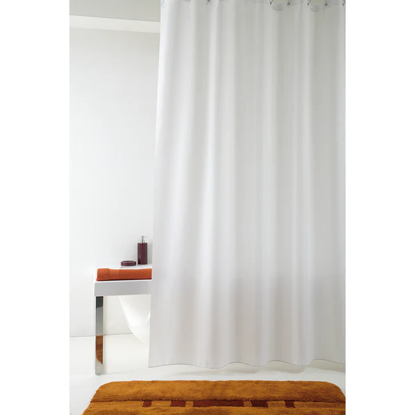 Duschvorhang Impressa - Polyester PVC - Weiß - 120 x 200 cm
