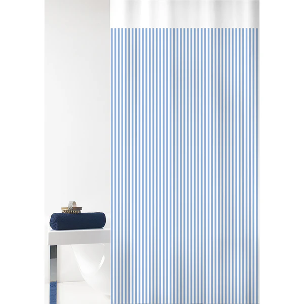 Duschvorhang Vertical - Polyester PVC - Blau