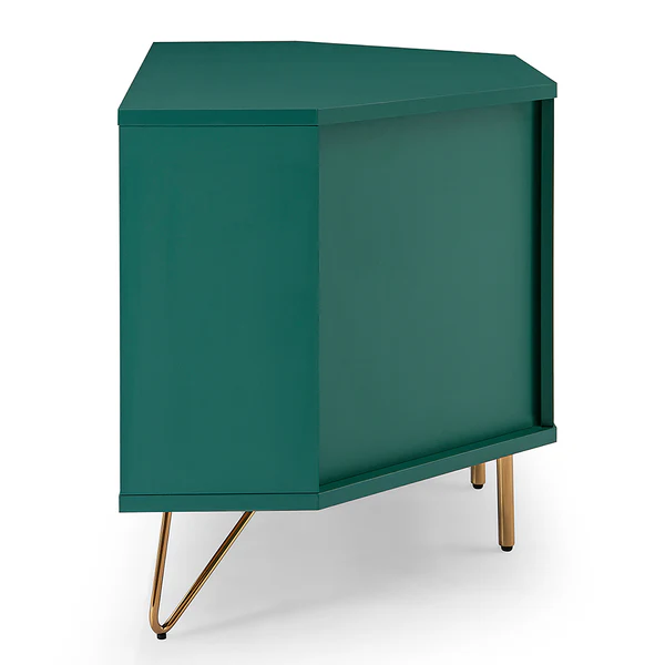 Eck-Lowboard Tully - MDF - Grün / Gold - Image 6