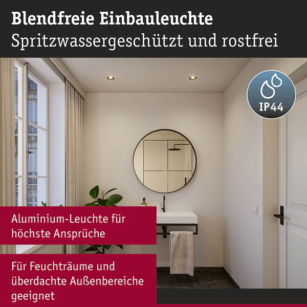 Einbauleuchte Cole Coin - Aluminium / Kunststoff - Schwarz - 3er Set - Image 12