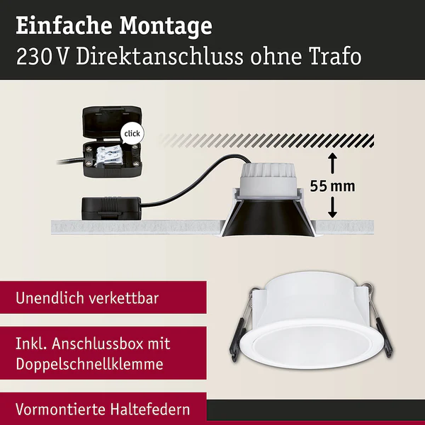 Einbauleuchte Cole Coin - Aluminium / Kunststoff - Weiß - 1er Set - Image 12