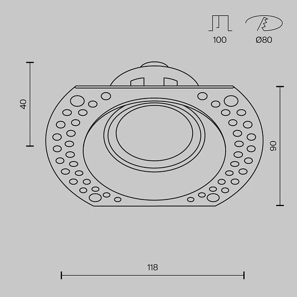 Einbauleuchte Dot Typ B - Aluminium - 1-flammig - Image 5