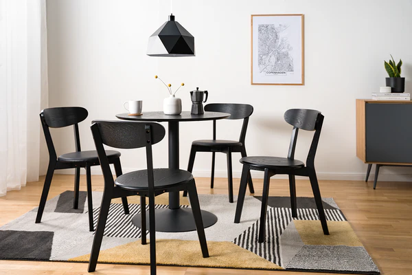 Esszimmerstuhl Bogmoor (2er-Set) - Kunstleder / Esche massiv - Schwarz - Image 2