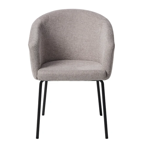 Esszimmerstuhl Chelva 2er-Set - Mischgewebe / Stahl - Lichtgrau - Image 3