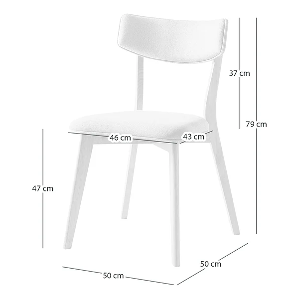Esszimmerstuhl COLSON - Webstoff / Gummibaum massiv - Dunkelgrau - 2er Set - Image 11