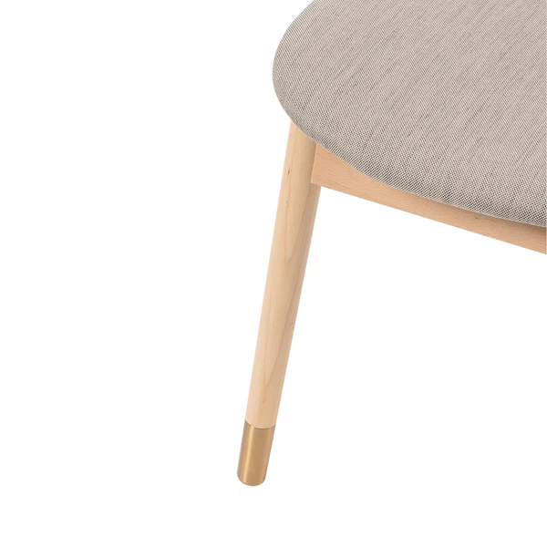 Esszimmerstuhl Coy (2er-Set) - Rattan & Webstoff / Buche massiv - Cappuccino - Image 13