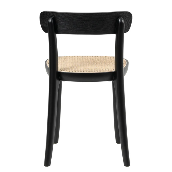 Esszimmerstuhl Darcey (2er-Set) - Polywood & Rattan / Buche massiv - Rattan / Schwarz - Image 12