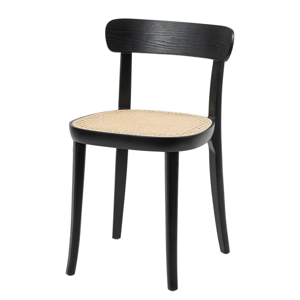Esszimmerstuhl Darcey (2er-Set) - Polywood & Rattan / Buche massiv - Rattan / Schwarz - Image 9