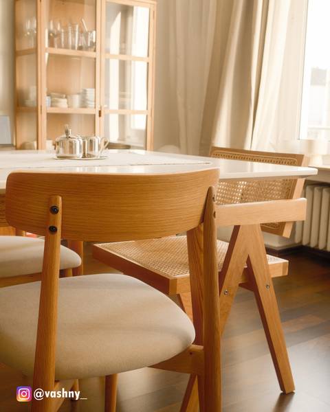 Esszimmerstuhl Lolif 2er-Set - Webstoff / Eiche massiv - Beige / Eiche - Eiche Hell - Image 20
