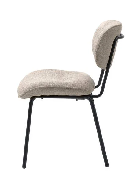 Esszimmerstuhl Ootann 2er Set - Polyester / Stahl - Creme - Image 7