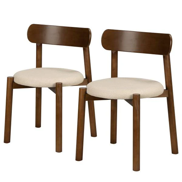 Esszimmerstuhl TARO 2er-Set - Beige / Braun