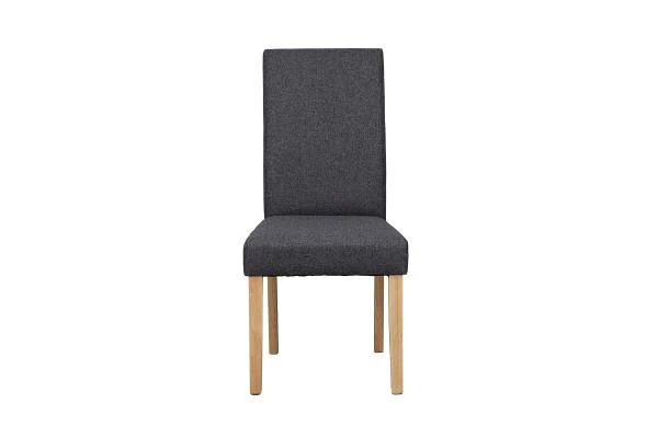 Esszimmerstuhl Vaboa 2er-Set - Webstoff / Gummibaum massiv - Anthrazit - Image 3