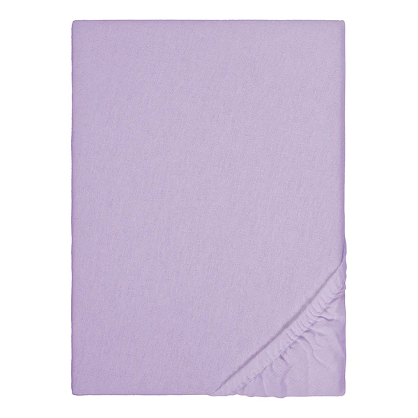 Feinbiber Spannbetttuch 0002744 - Baumwolle - Flieder - 140-160 x 200 cm
