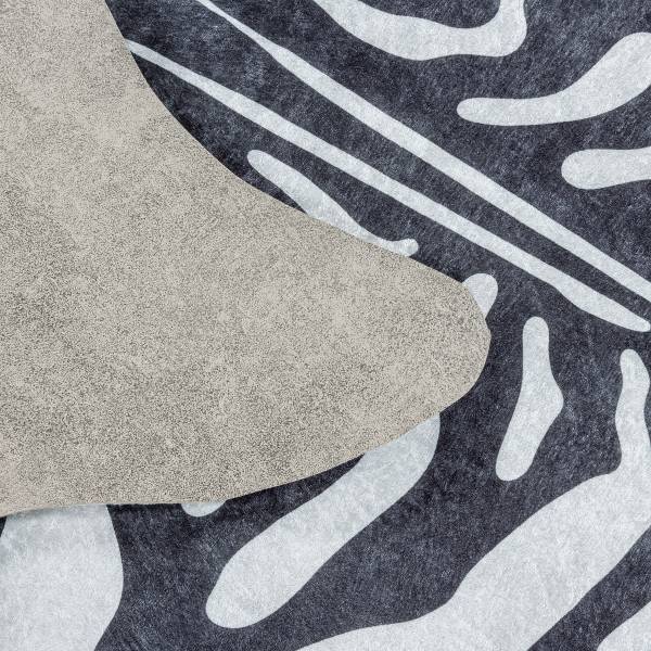 Fellteppich Etosha Typ A - Polyester - Schwarz - 100 x 135 cm - Image 4