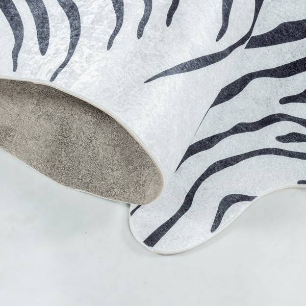 Fellteppich Etosha Typ A - Polyester - Schwarz - 100 x 135 cm - Image 5