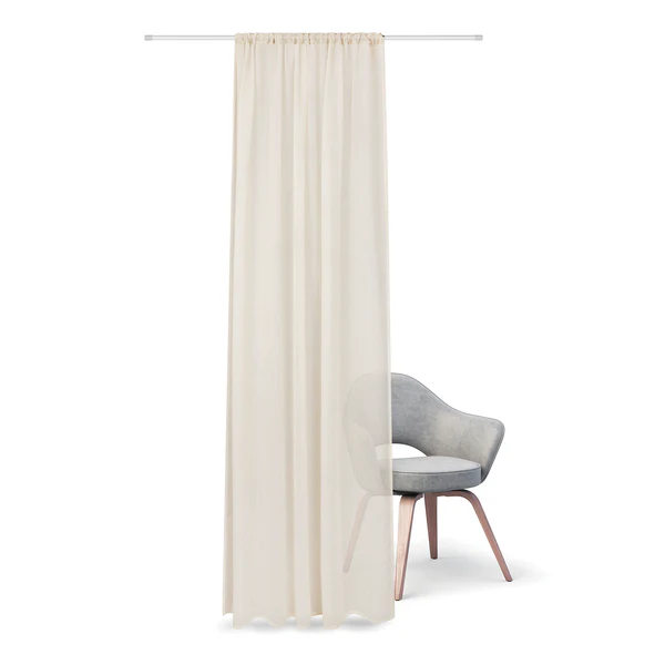 Fertiggardine Felipa - Polyester / Leinen - Beige