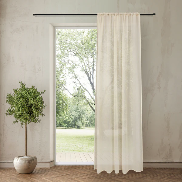 Fertiggardine Felipa - Polyester / Leinen - Beige - Image 2