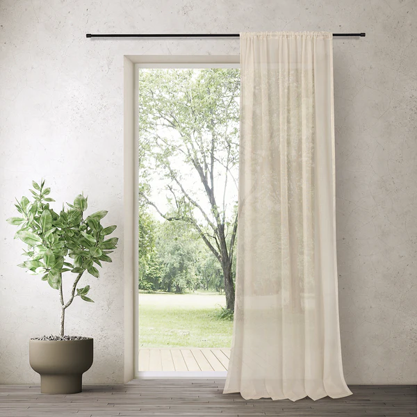 Fertiggardine Felipa - Polyester / Leinen - Beige - Image 3