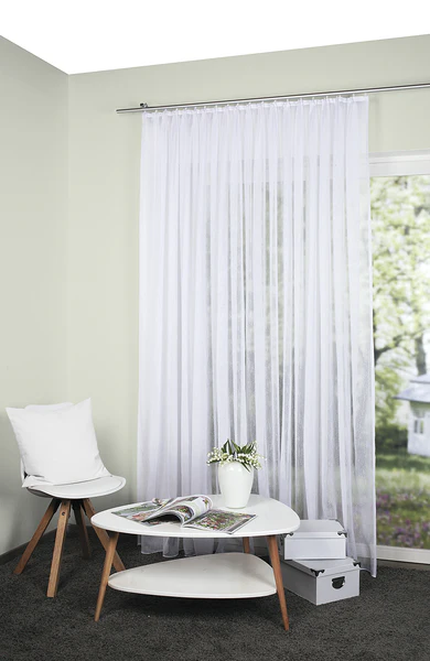 Fertiggardine Flamio - Polyester - Weiß - 300 x 145 cm - Image 2