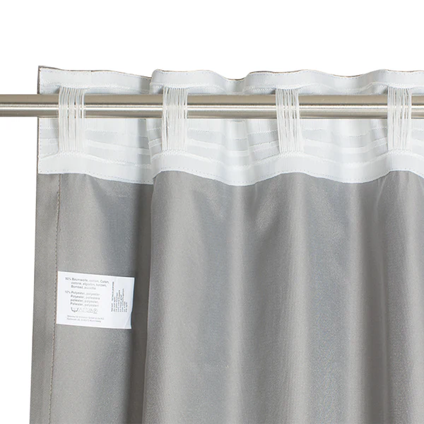 Fertiggardine Soft - Baumwolle / Polyester - Grau - 130 x 250 cm - Image 4