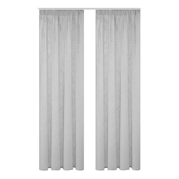 Fertiggardine Softy 2er-Set - Polyester - Grau - 140 x 225 cm