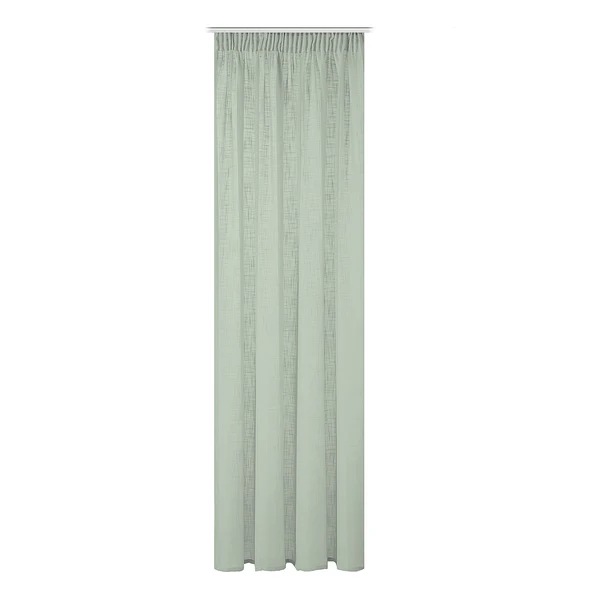 Fertiggardine Softy - Polyester - Pastellgrün - 140 x 245 cm