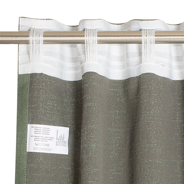 Fertiggardine Solo - Baumwolle / Polyester - Grün - 130 x 250 cm - Image 4