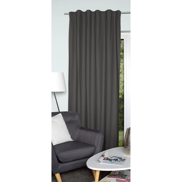 Fertiggardine Topic - Baumwolle - Grau - 140 x 245 cm