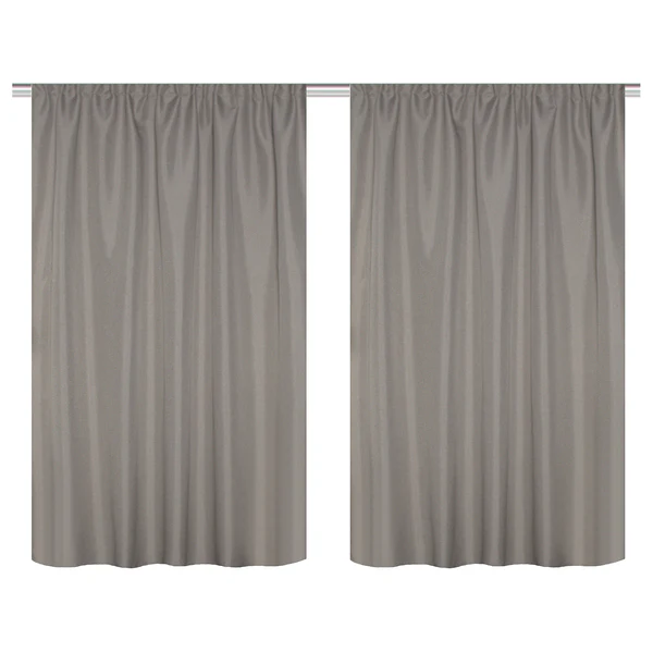 Fertigschal Kotu (2er-Set) - Polyester - Taupe - 135 x 145 cm
