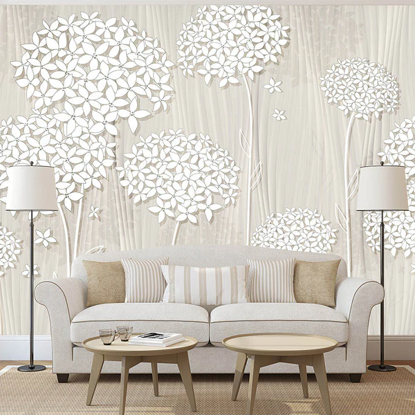 Fototapete Creamy Daintiness - Premium Vlies - Beige - 400 x 280 cm - Image 2
