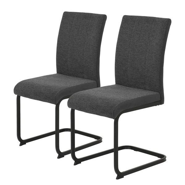 Freischwinger Ceelias 2er-Set - Anthrazit
