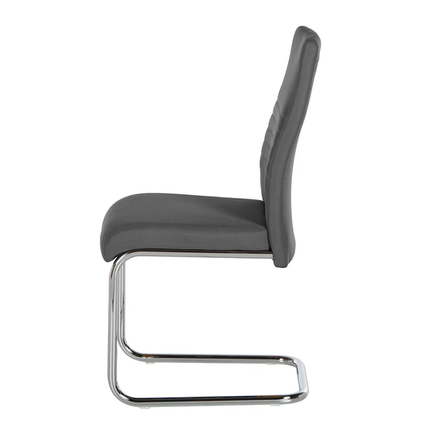 Freischwinger Claras - Webstoff - Grau - 2er Set - Image 4