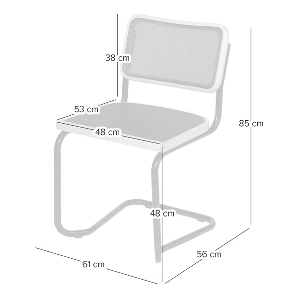 Freischwinger HOLM 2er-Set  Mesh - Schwarz - Image 4