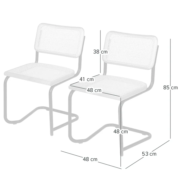 Freischwinger HOLM 2er-Set - Walnuss - Chrom glänzend - Image 15