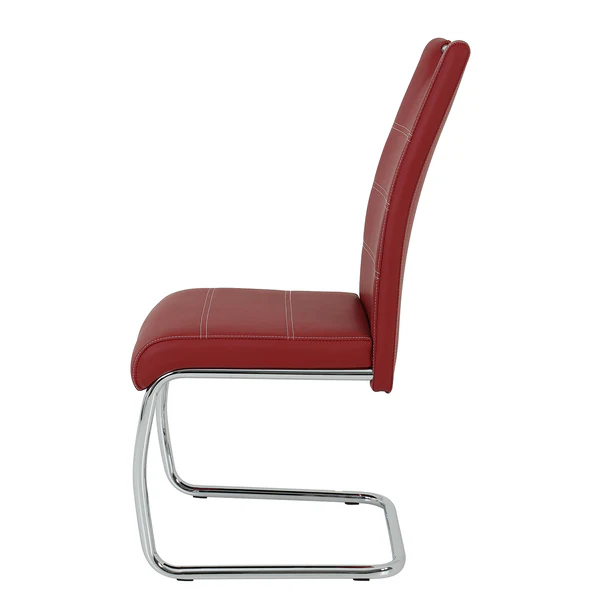 Freischwinger La Paz - Kunstleder / Metall - Chrom - Rot - 2er Set - Image 3