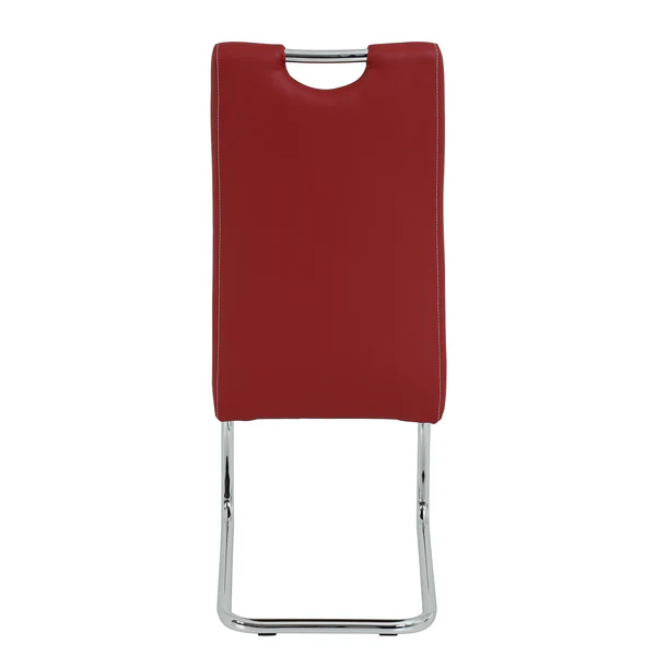 Freischwinger La Paz - Kunstleder / Metall - Chrom - Rot - 2er Set - Image 5