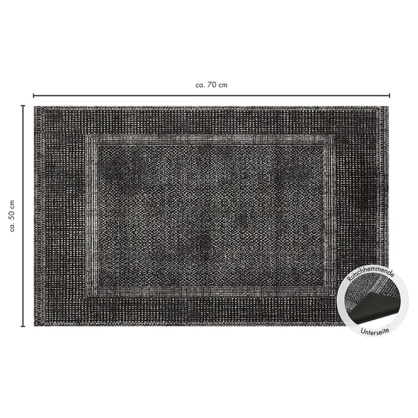 Fußmatte Square - Polyamid - Dunkelgrau - 50 x 70 cm - Image 9