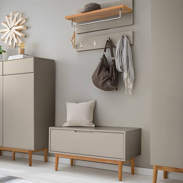 Garderobenbank LINDHOLM - Taupe - Image 5