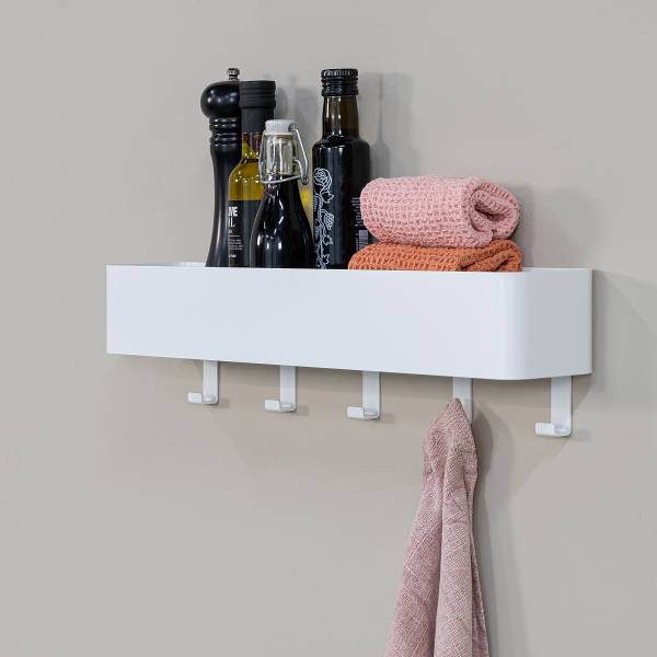 Garderobenleiste Cincoe - Metall - Weiß - Breite: 52 cm - Image 3