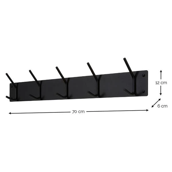 Garderobenleiste Falcao - Metall - Kaschmir - Breite: 70 cm - Image 5