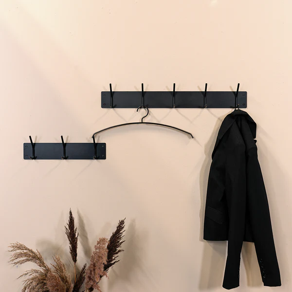 Garderobenleiste Falcao - Metall - Schwarz - Breite: 70 cm - Image 2