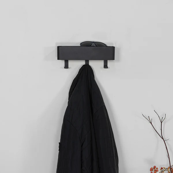 Garderobenleiste Hickory - Metall - Schwarz - Breite: 27 cm - Image 2