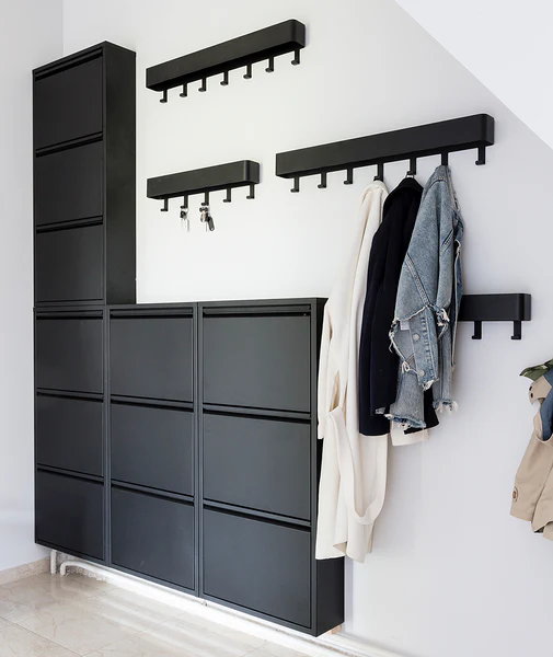 Garderobenleiste Hickory - Metall - Schwarz - Breite: 72 cm - Image 3