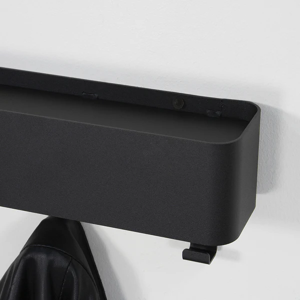 Garderobenleiste Hickory - Metall - Schwarz - Breite: 72 cm - Image 4
