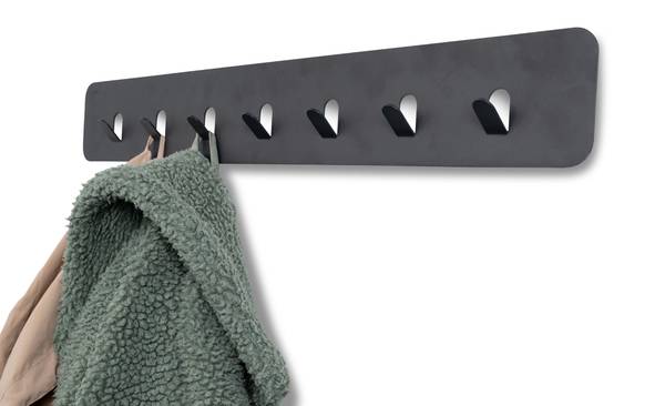 Garderobenleiste Targat - Metall - Anthrazit - Breite: 70 cm - Image 4