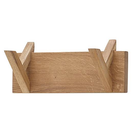 Garderobenleiste Woods Cross - Eiche massiv - Eiche - Breite: 30 cm
