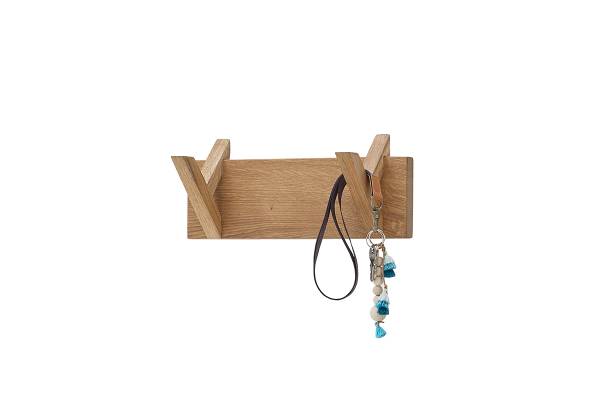 Garderobenleiste Woods Cross - Eiche massiv - Eiche - Breite: 30 cm - Image 6